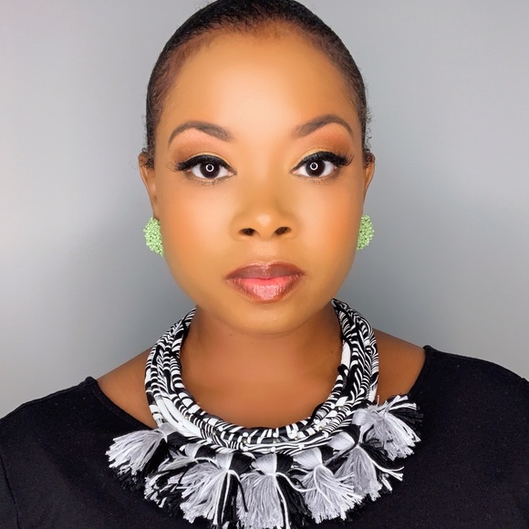 Colorful Boho Button Earrings Sea Green - Picture 2 of 8